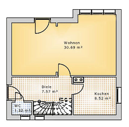 Grundriss unten Landhaus Lüneburger Heide Neuenkirchen